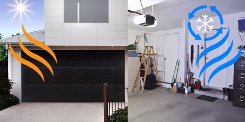 An insulated garage with an insulated door can cut down on energy costs.